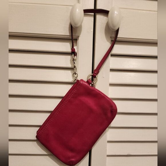 Coach Hot Pink Wristlet - Picture 2 of 4